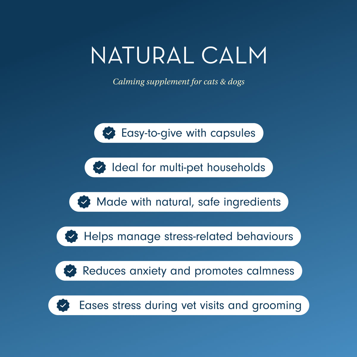 Natural Calming Supplement for Cats &amp; Dogs