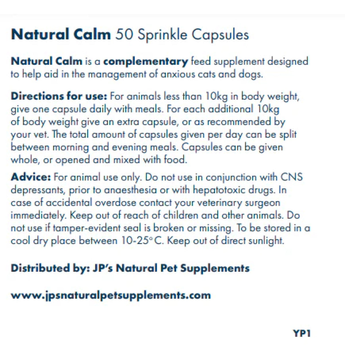 Natural Calming Supplement for Cats &amp; Dogs