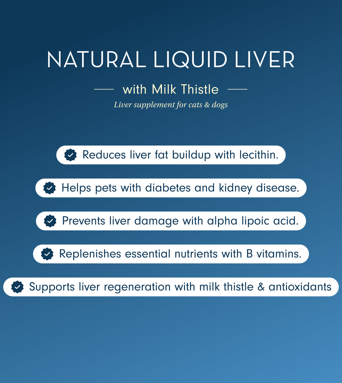 Liquid Liver Supplement for Dogs and Cats with Milk Thistle