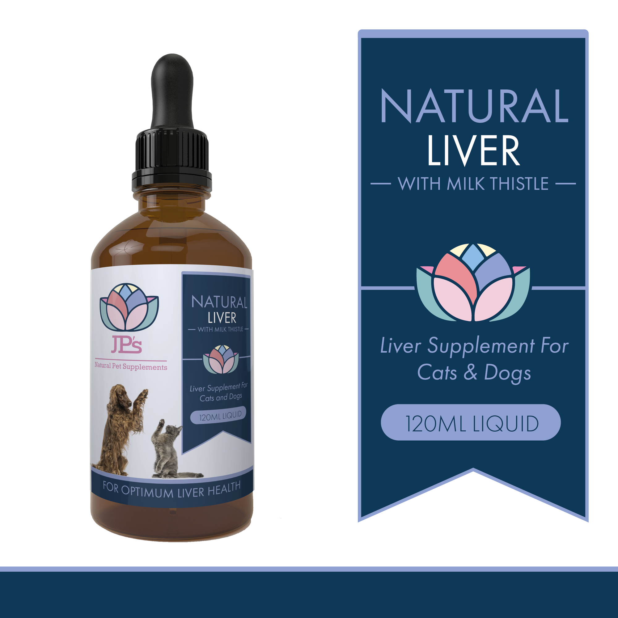 Liquid Liver Supplement with Milk Thistle for Cats & Dogs
