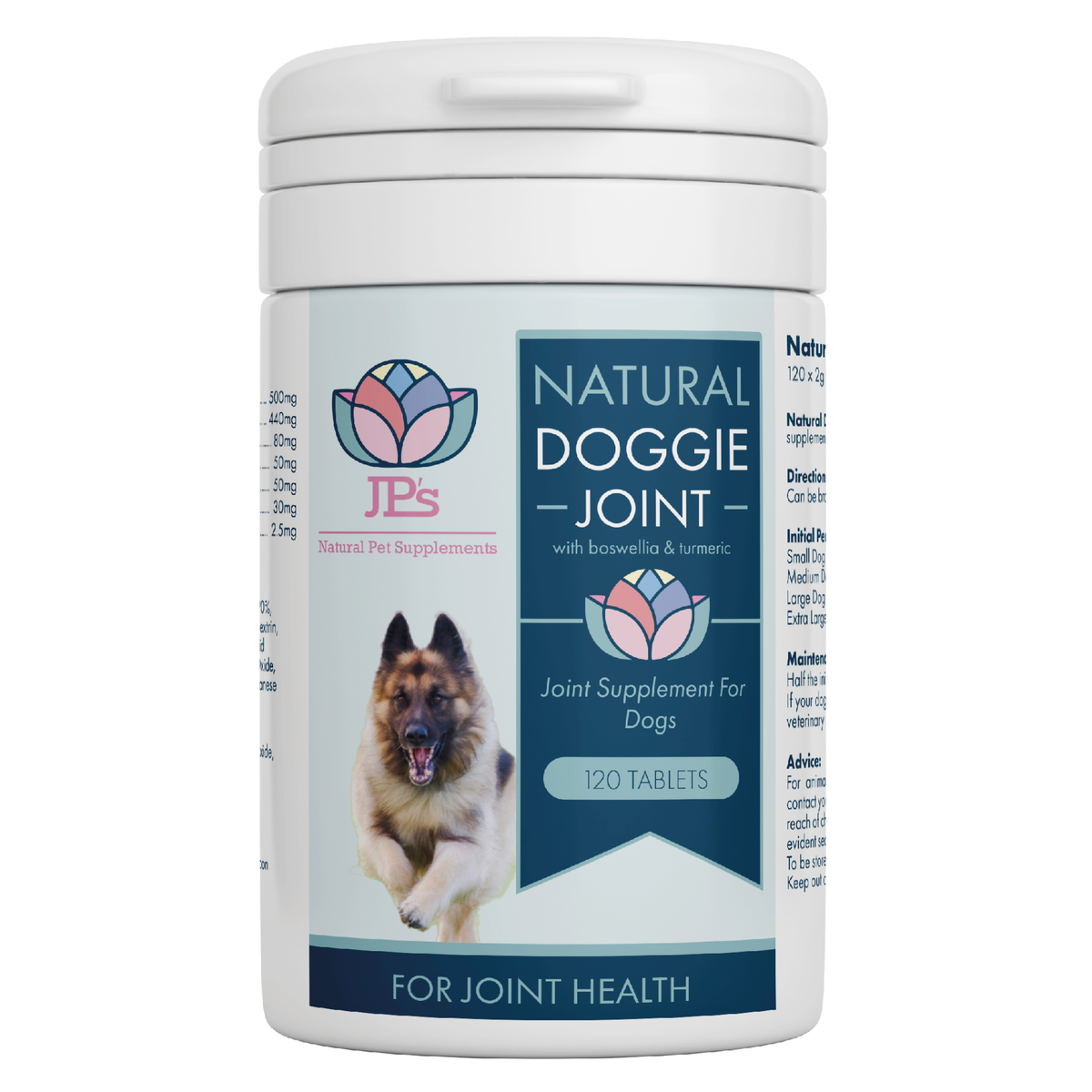 Natural dog joint supplement with boswellia and turmeric