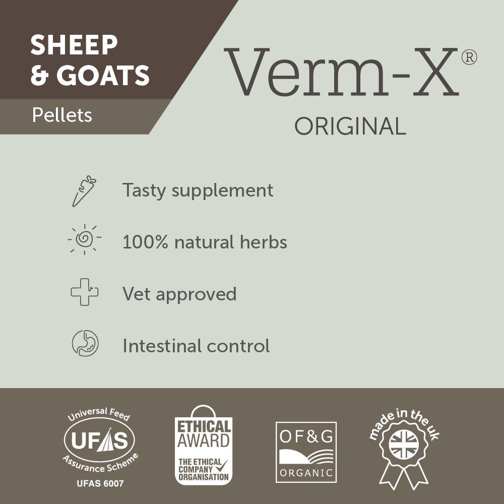 Verm-X Pellets for Sheep & Goats 750g - JP Holistic Nutrition 